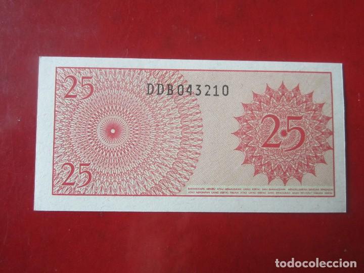 Billetes extranjeros: Indonesia. billete de 25 sen.1964 - Foto 2