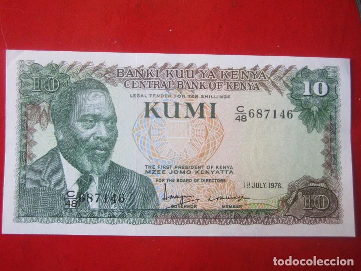 Billetes extranjeros: Kenya. billete de 10 shillings.1978 - Foto 1
