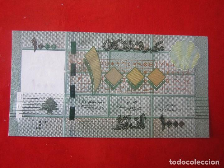 Billetes extranjeros: Libano. 1000 libras. - Foto 2