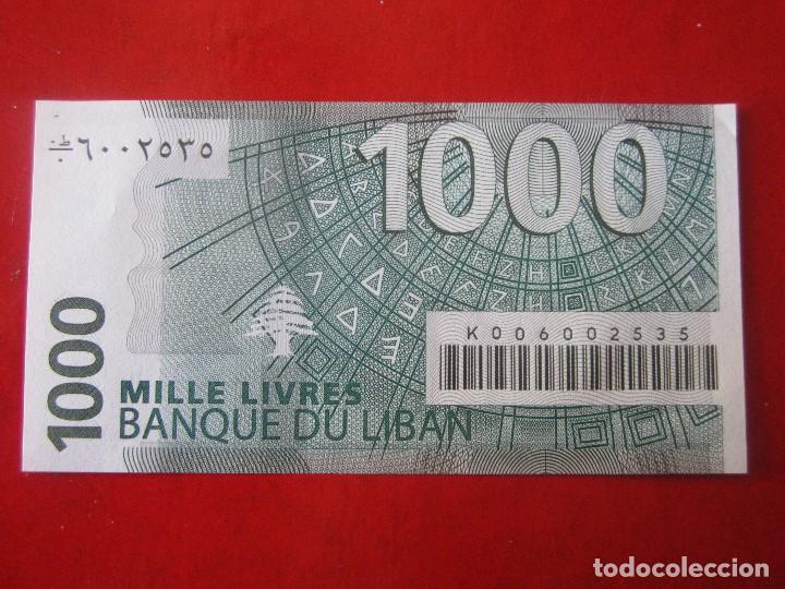 Billetes extranjeros: Libano. 1000 libras. - Foto 2