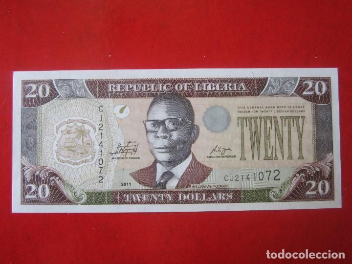 Billetes extranjeros: Liberia. billete de 20 dolares. 2011 - Foto 1