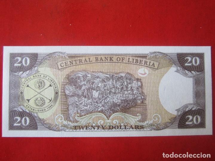 Billetes extranjeros: Liberia. billete de 20 dolares. 2011 - Foto 2