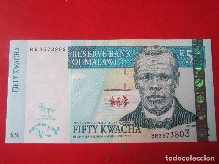 Billetes extranjeros: Malawi. billete de 50 Kwacha. 2009 - Foto 1