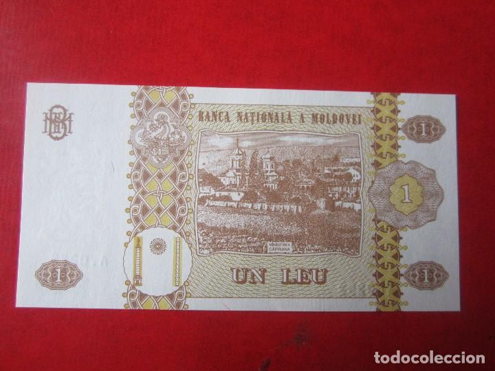 Billetes extranjeros: Moldavia. billete de 1 leu. 2006 - Foto 2