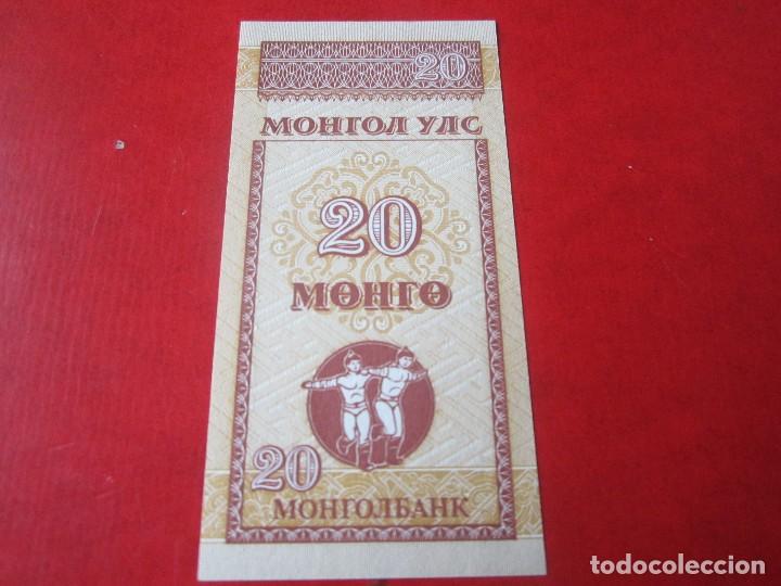 Billetes extranjeros: Mongolia. billete de 20 mongo. 1993 - Foto 1
