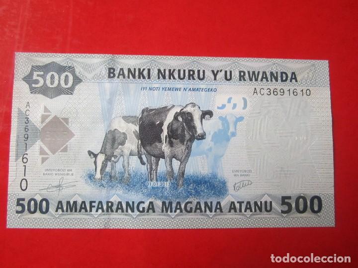 Billetes extranjeros: Rwanda. 500 francos. 2013 - Foto 2