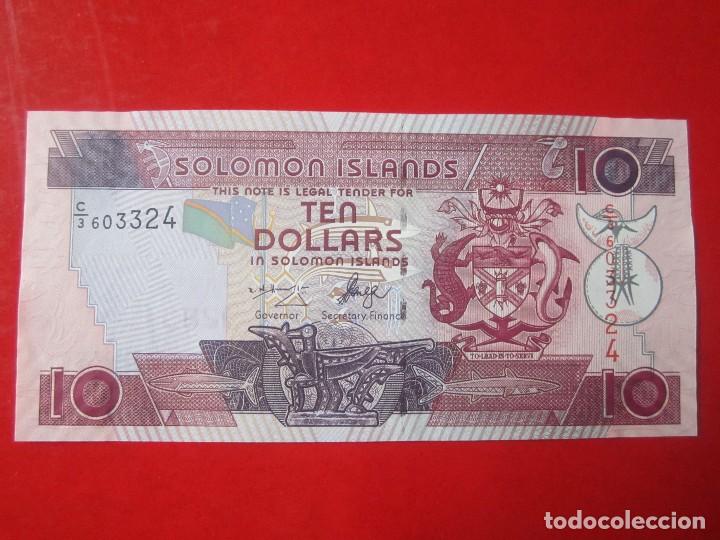 Billetes extranjeros: Islas Solomon. billete de 10 dolares. - Foto 1