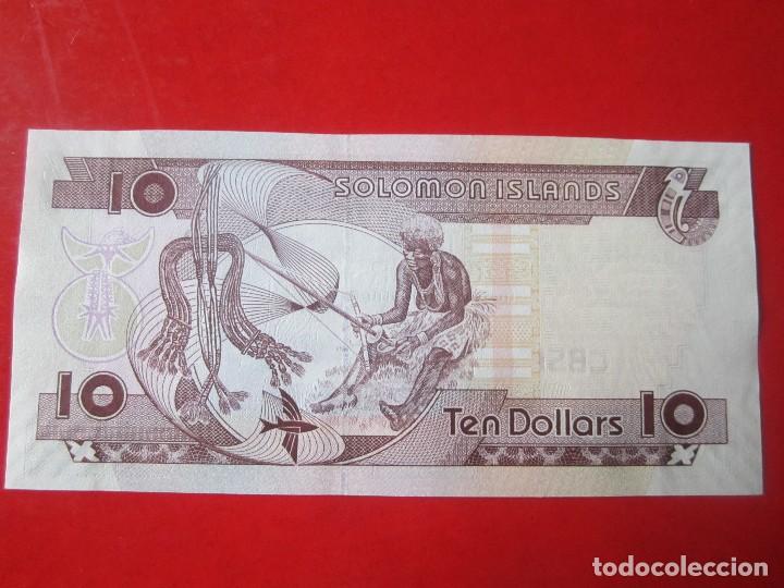 Billetes extranjeros: Islas Solomon. billete de 10 dolares. - Foto 2