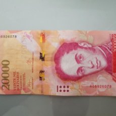 Billetes extranjeros: NUEVO BILLETE 20000 BOLÍVARES 2016 VENEZUELA. Lote 110635267