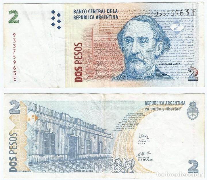 Billetes extranjeros: Argentina 2 pesos 2002 pick 352.3 - Foto 1