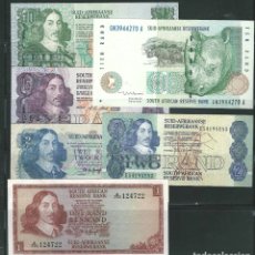 Billetes extranjeros: SUDAFRICA SOUTH AFRICA LOTE DE 6 BILLETES RAND POUNDS MUY RAROS ESCASOS REF 76;