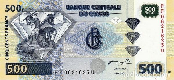 Billetes extranjeros: Congo 500 francs 2002 pick 96a SIN CIRCULAR - Foto 1
