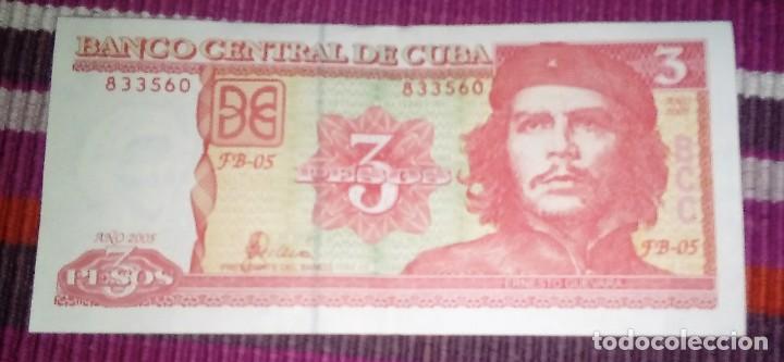 Billetes extranjeros: CUBA 3 Pesos del CHE  2005 Sin Circular - Foto 1