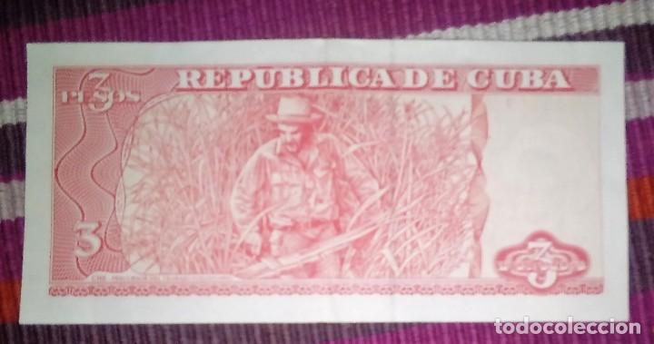 Billetes extranjeros: CUBA 3 Pesos del CHE  2005 Sin Circular - Foto 2