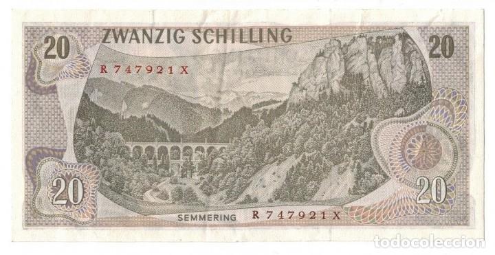 Billetes extranjeros: AUSTRIA - 20 CHELINES - 1967 - Foto 2