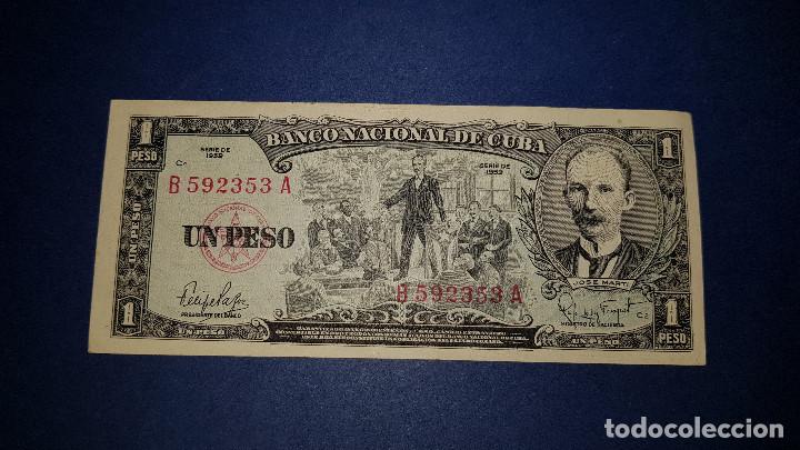Billetes extranjeros: 1 PESO CUBA (1959) EBC - Foto 1