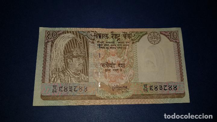 Billetes extranjeros: 10 RUPIAS NEPAL (1985-87) EBC - Foto 1