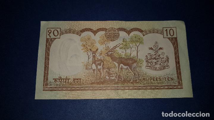 Billetes extranjeros: 10 RUPIAS NEPAL (1985-87) EBC - Foto 2