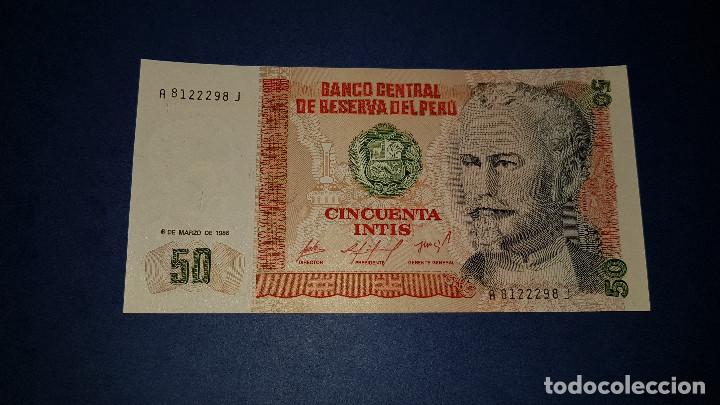 Billetes extranjeros: 50 INTIS PERU (1986) S.C. - Foto 1