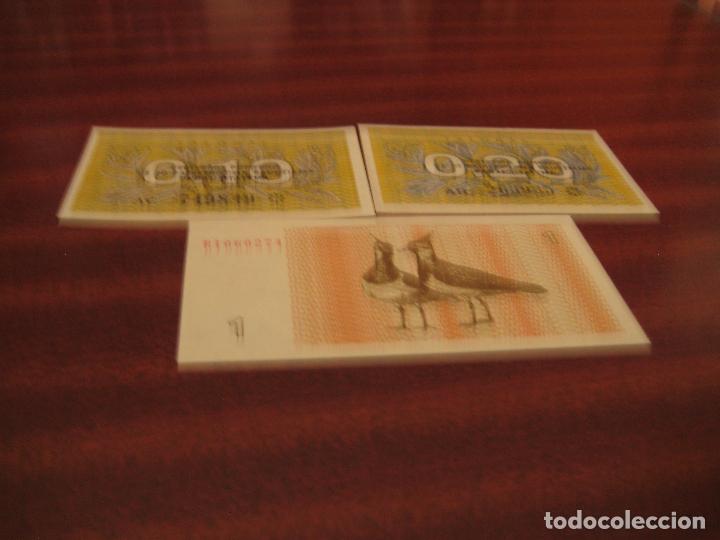 Billetes extranjeros: 3 billetes diferentes de Lituania. Sin circular. - Foto 1