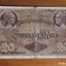Billetes extranjeros: 20 MARK REICHSBANKNOTE BERLIN, 5 DE AGOSTO DE 1914, BILLETE ALEMÁN