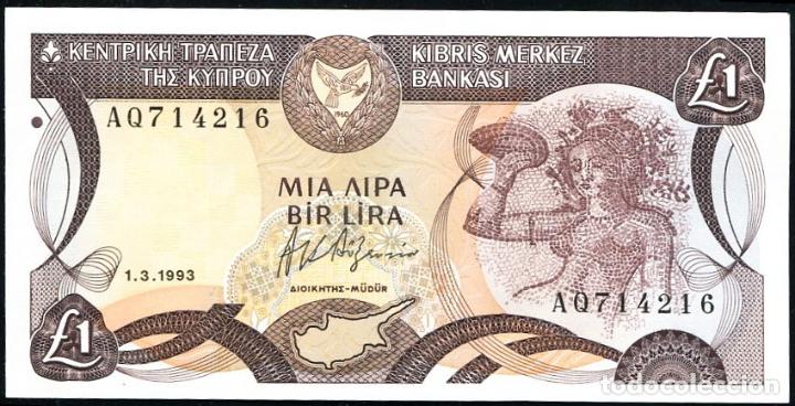 Billetes extranjeros: CHIPRE 1 Libra 1993 - Pick 53 - S/C - Foto 1