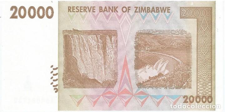 Billetes extranjeros: Zimbabwe 20.000 dollars 2008 pick 73.a SIN CIRCULAR - Foto 2