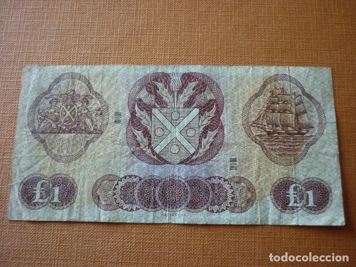 Billetes extranjeros: ESCOCIA, 1 LIBRA 1969 - Foto 2