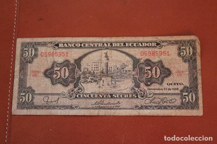 Billetes extranjeros: ECUADOR. 50 SUCRES - Foto 1