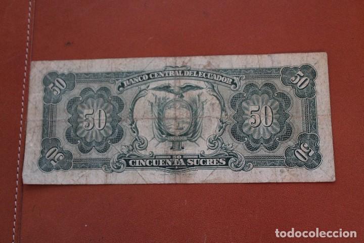 Billetes extranjeros: ECUADOR. 50 SUCRES - Foto 2