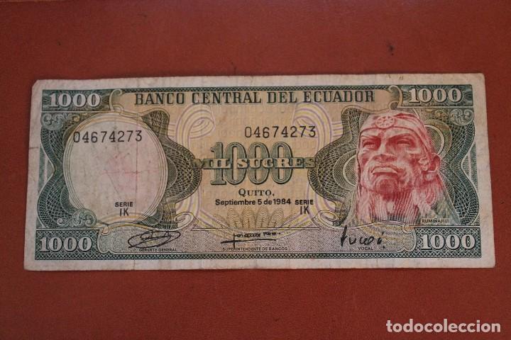 Billetes extranjeros: ECUADOR. 1000 SUCRES - Foto 1