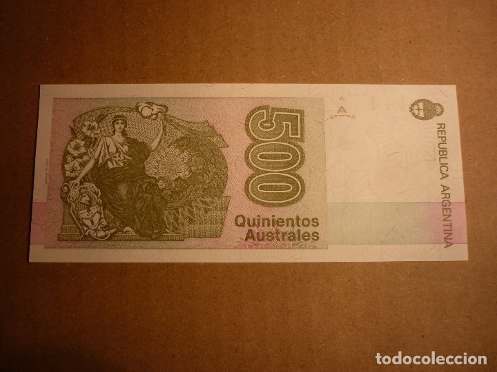 Billetes extranjeros: ARGENTINA, 500 AUSTRALES (1985-90) - Foto 2