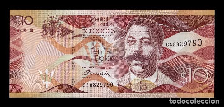 BARBADOS 10 Dollars 2017 UNC Pick 75b