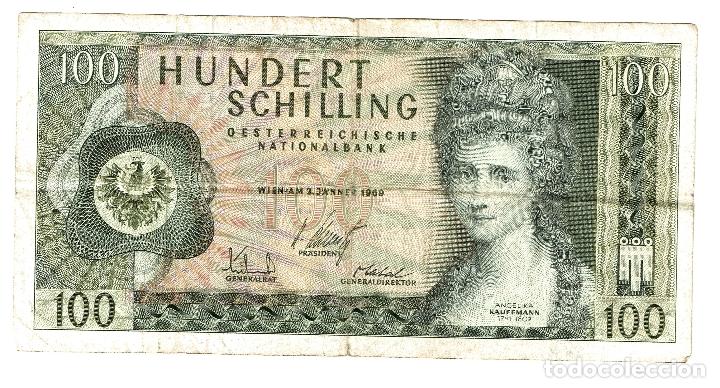 Billetes extranjeros: Austria 1000 schilling 1969 - circulado - - Foto 1
