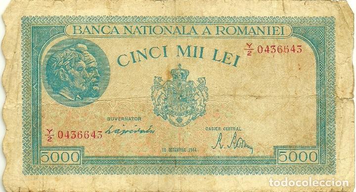 Billetes extranjeros: BILLETE 5000 LEI, RUMANIA - Foto 1