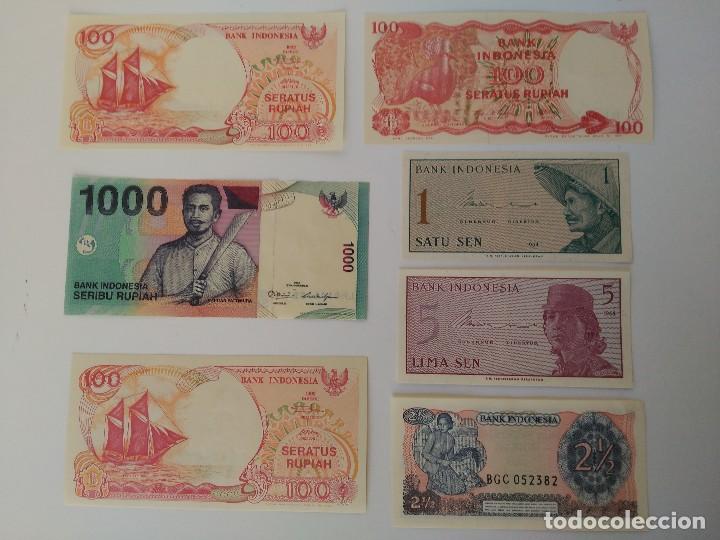 Billetes extranjeros: Lote de 7 billetes de Indonesia - Foto 1