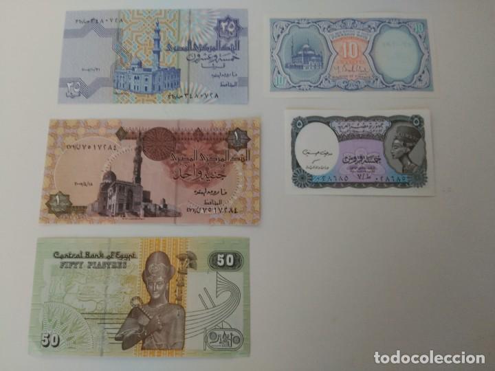 Billetes extranjeros: Lote de 5 billetes de Egipto - Foto 1