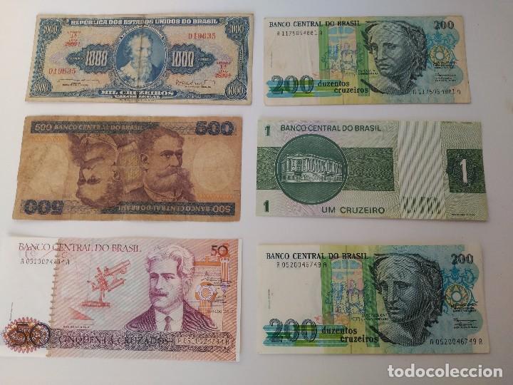 Billetes extranjeros: Lote de 6 billetes de Brasil - Foto 1