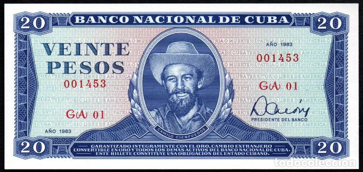 Billetes extranjeros: CUBA - 20 Pesos 1983 Sin Circular - Foto 1