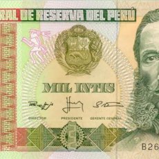 Billetes extranjeros: 1000 INTIS, 28 DE JUNIO DE 1988, PERU, SIN CIRCULAR UNC. Lote 185146392