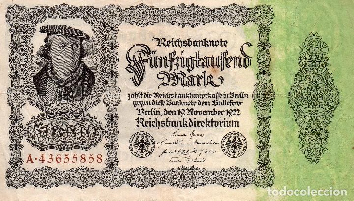 Billetes extranjeros: Billete de Alemania de 50 Marcos. - Foto 1