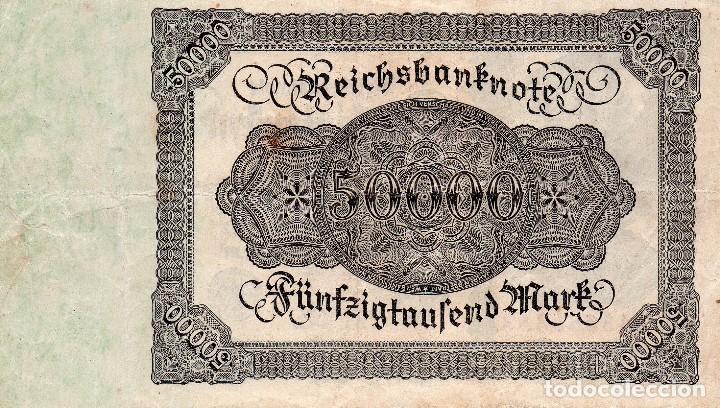 Billetes extranjeros: Billete de Alemania de 50 Marcos. - Foto 2