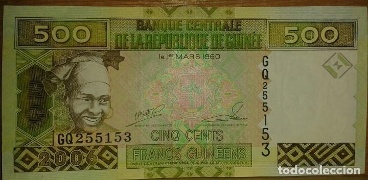 Billetes extranjeros: 5 Francos Guinea - Foto 1