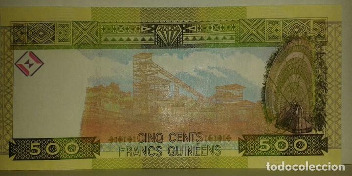 Billetes extranjeros: 5 Francos Guinea - Foto 2