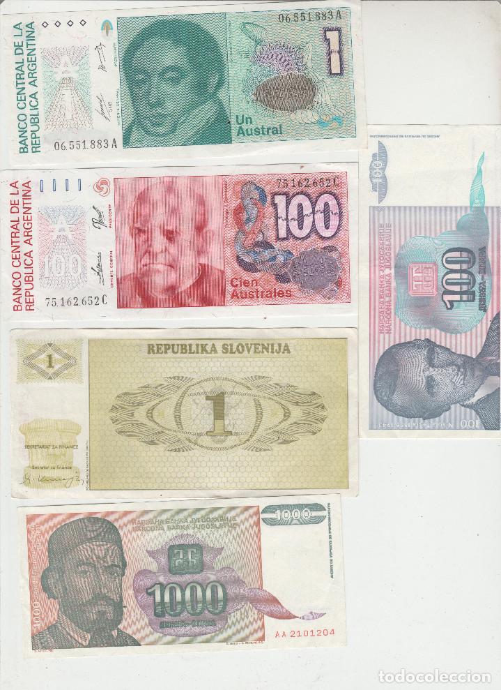 Billetes extranjeros: LOTE DE 5 BILLETES EXTRANJEROS - Foto 1