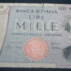 Billetes extranjeros: BILLETE DE 1000 LIRAS - ITALIA. Lote 137867726