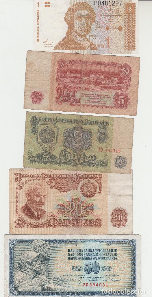 Billetes extranjeros: LOTE DE 5 BILLETES EXTRANJEROS - Foto 1