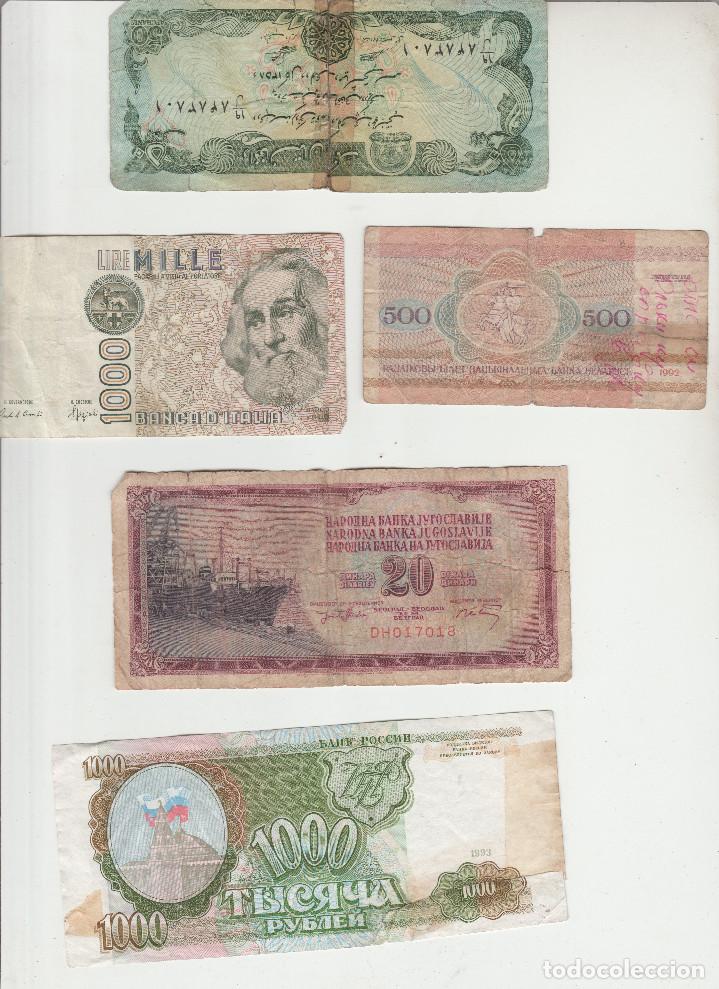 Billetes extranjeros: LOTE DE 5 BILLETES EXTRANJEROS - Foto 1
