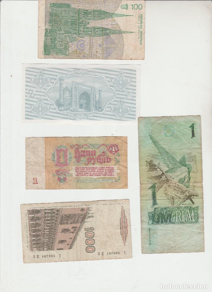 Billetes extranjeros: LOTE DE 5 BILLETES EXTRANJEROS - Foto 1