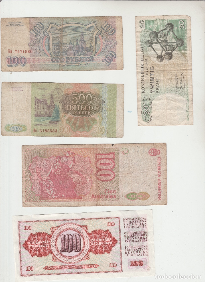 Billetes extranjeros: LOTE DE 5 BILLETES EXTRANJEROS - Foto 2